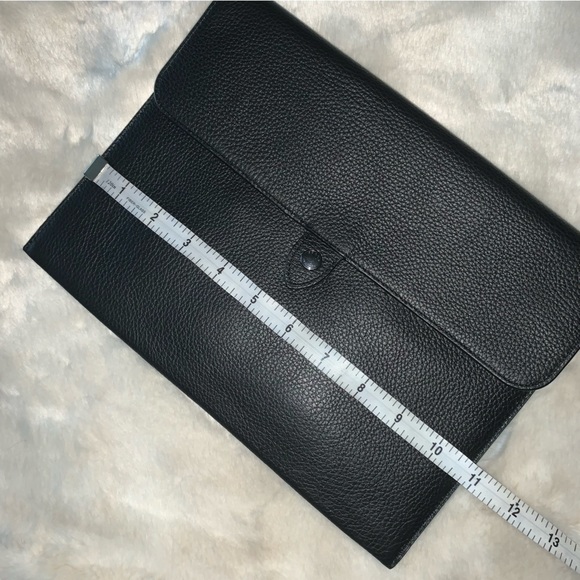 NEW! COACH Tablet Sleeve iPad Mini Black Pebbled Leather Snap Closure NWT! - Picture 10 of 14